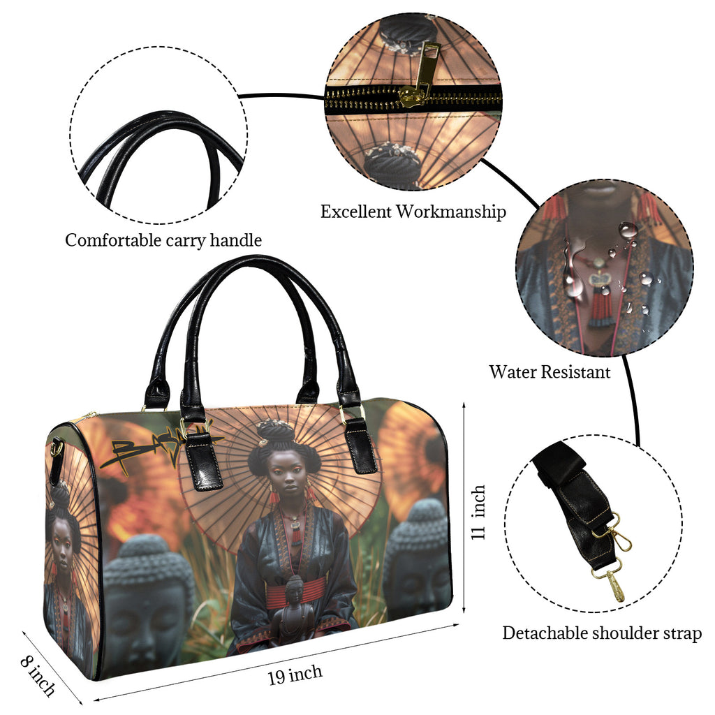 With the Budhas — Large Leather Bag
