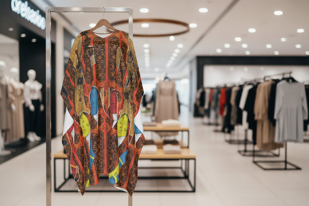 3 akht faux Silk Caftan Robe