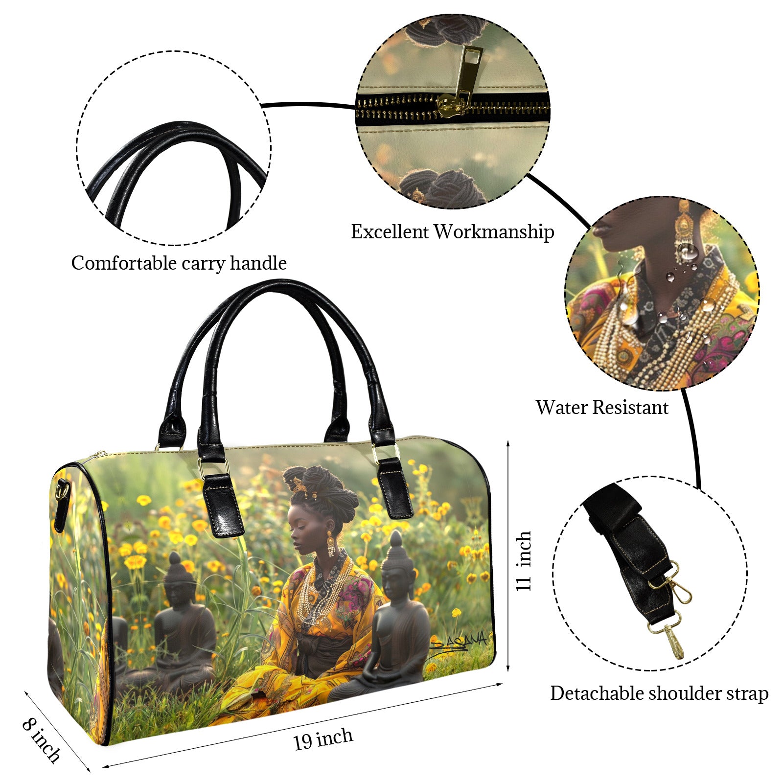 Budha Fields — Large Leather Bag