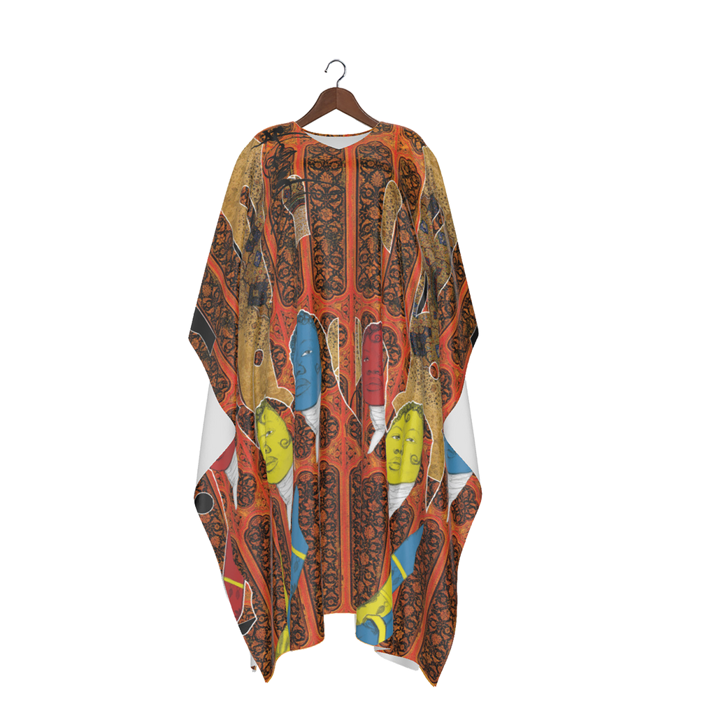 3 akht faux Silk Caftan Robe