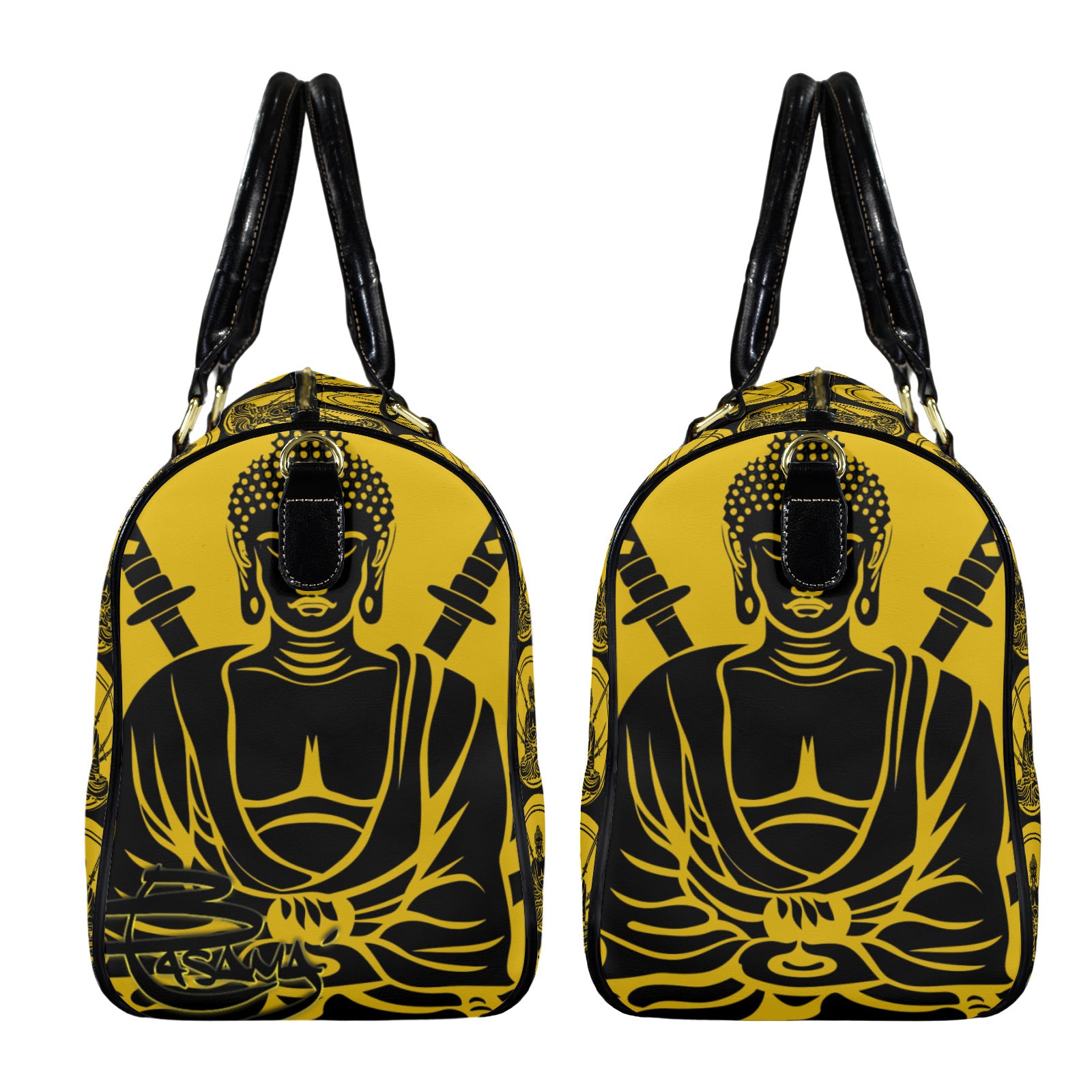 Budha Mon Gold — Large Leather Bag