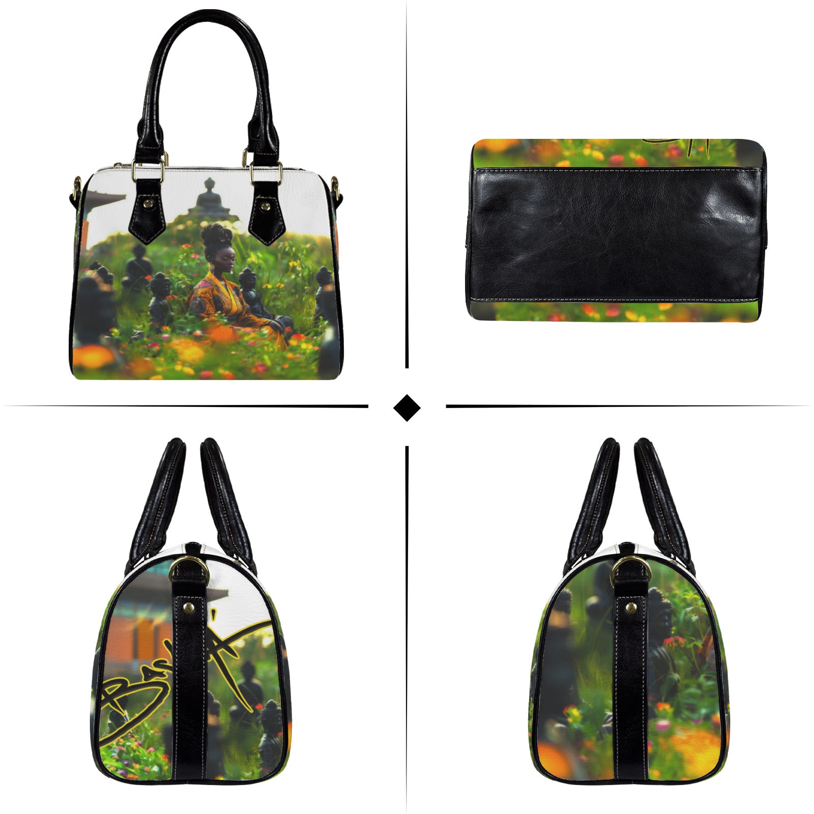 1 a Custom Handbag-Black Handle (Model 1746)