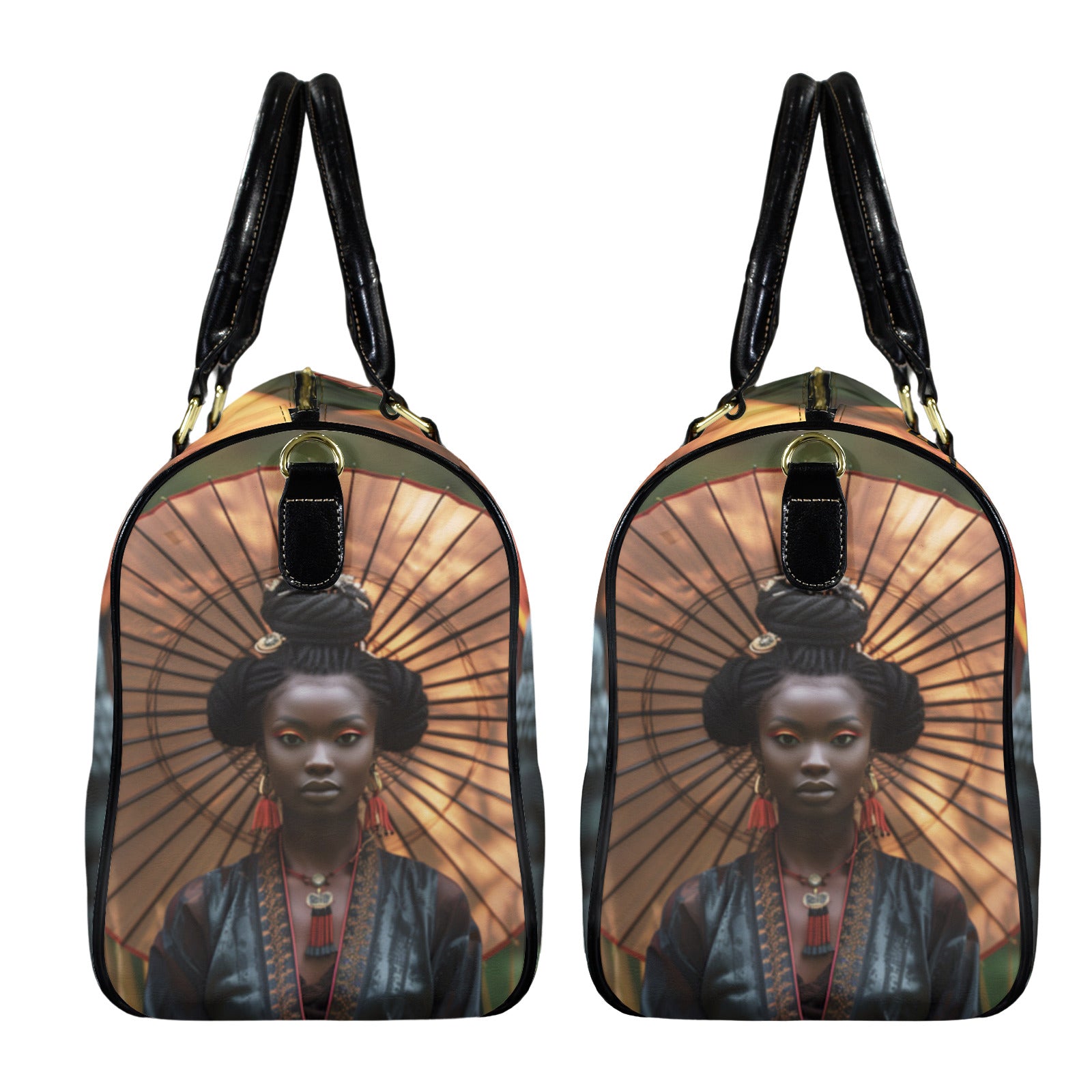 With the Budhas — Large Leather Bag