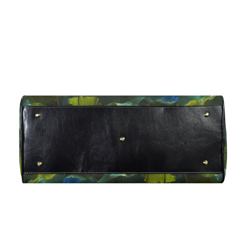 Blue Lotus — Large Leather Bag