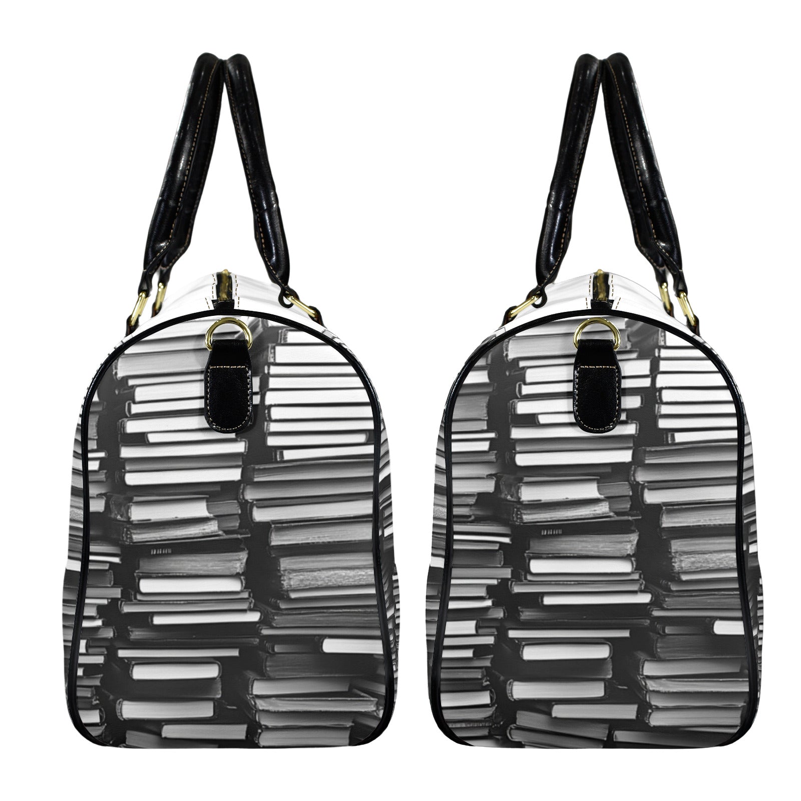 Book Stack Couple — Large Leather Bag