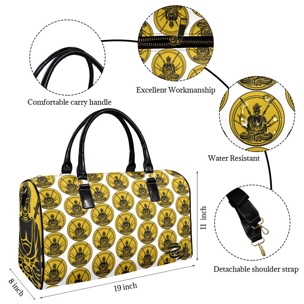 Gold Budha Mon — Large Leather Bag