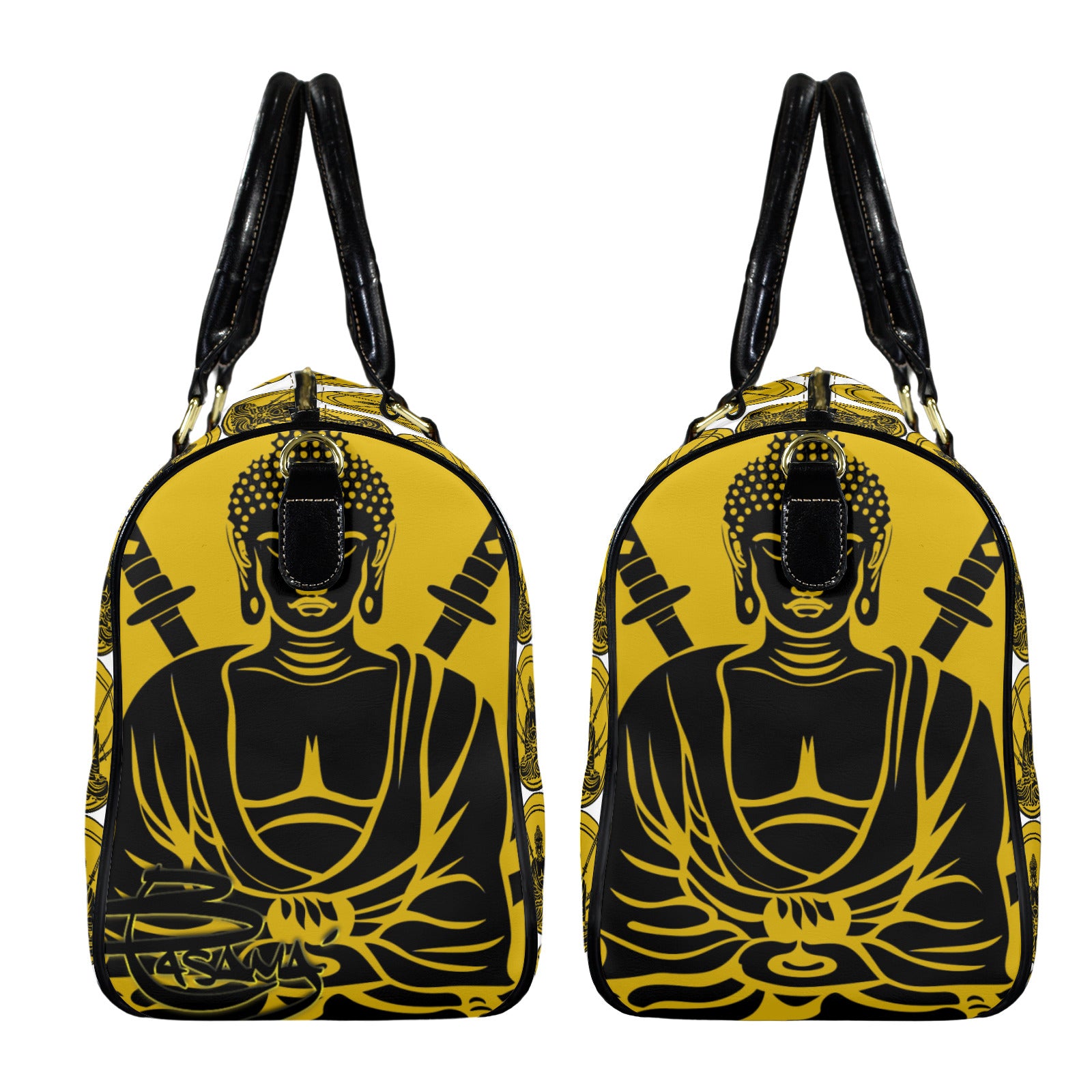 Gold Budha Mon — Large Leather Bag