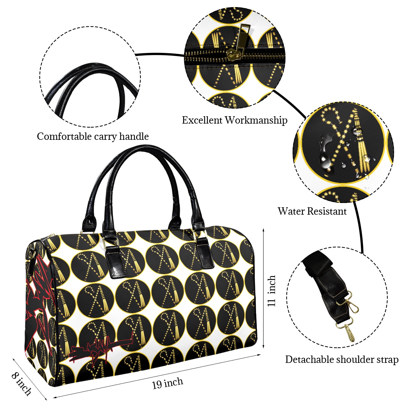 Crook and Flail — Large Leather Bag