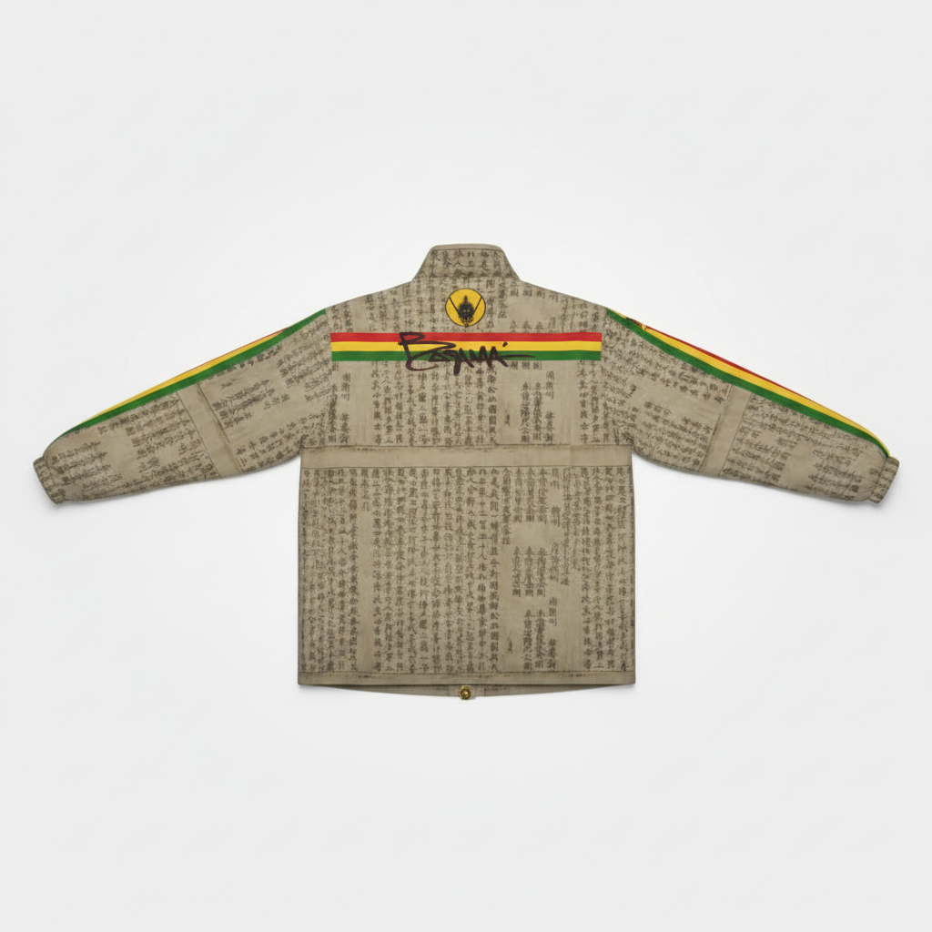 Red, Gold, Green ancient script Jacket