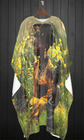 Budha field, golden chrysanthemum kaftan
