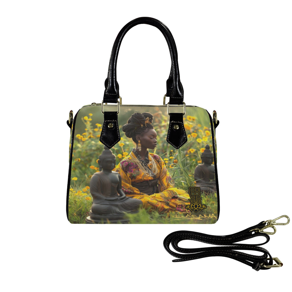 sit with budha Custom Handbag-Black Handle (Model 1746)
