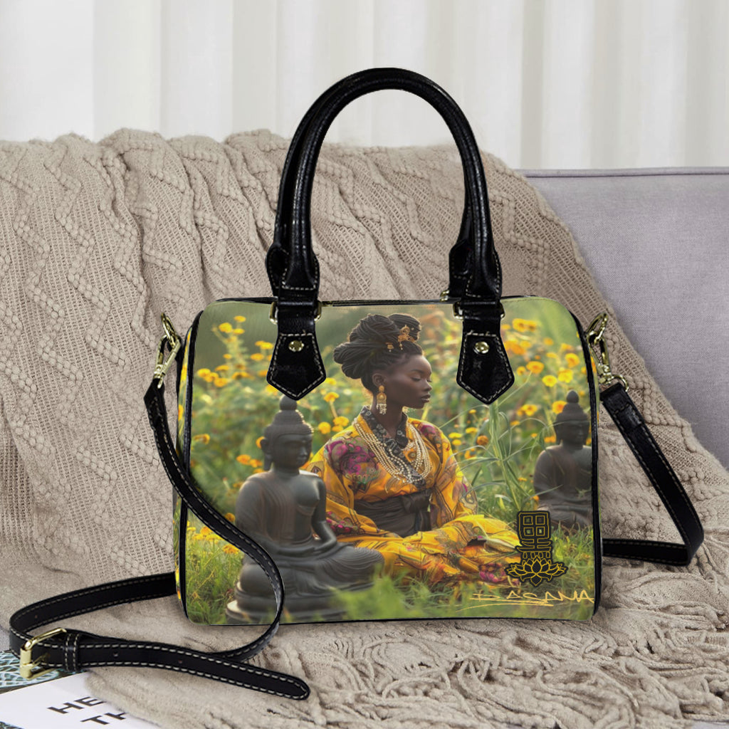 sit with budha Custom Handbag-Black Handle (Model 1746)