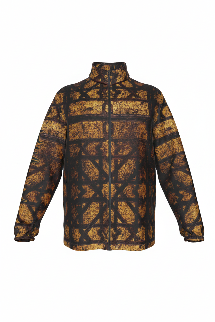 Right World Geometry Jacket front flat lay on white
