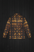 Right World Geometry Jacket front flat lay on black wood
