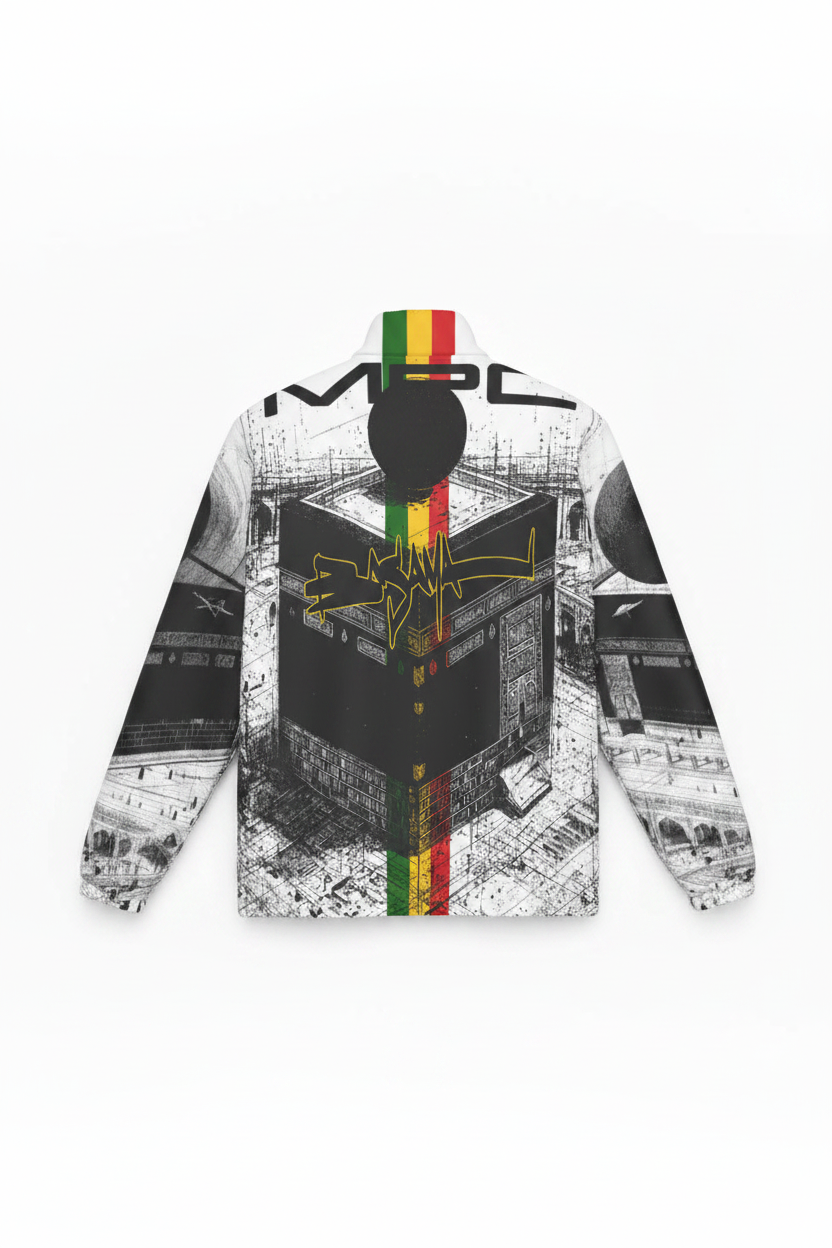 MPC Melanin Production Center Jacket back flat lay on white