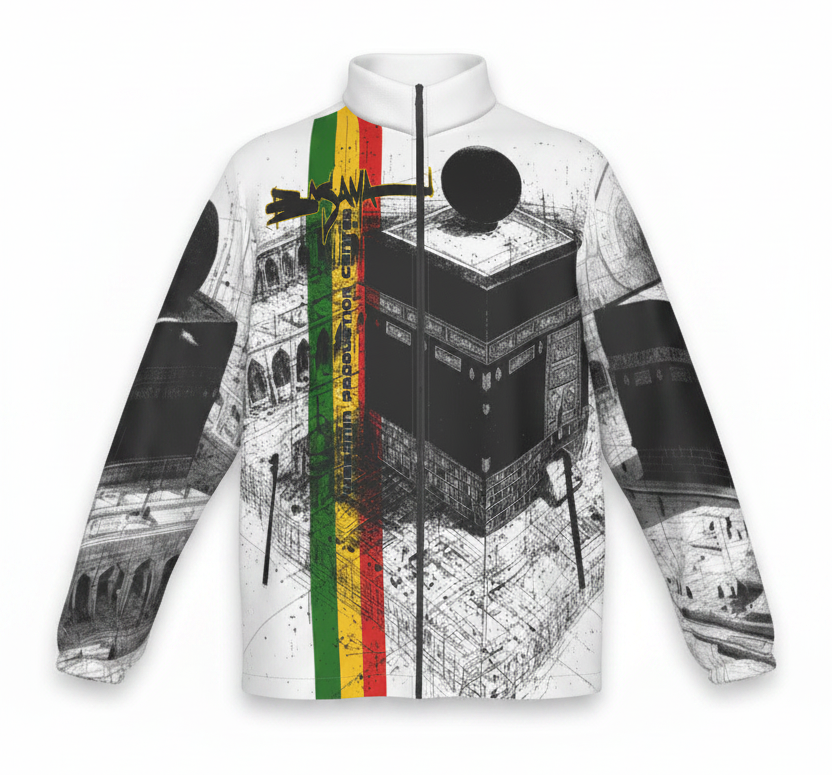MPC Melanin Production Center Jacket front flat lay on white
