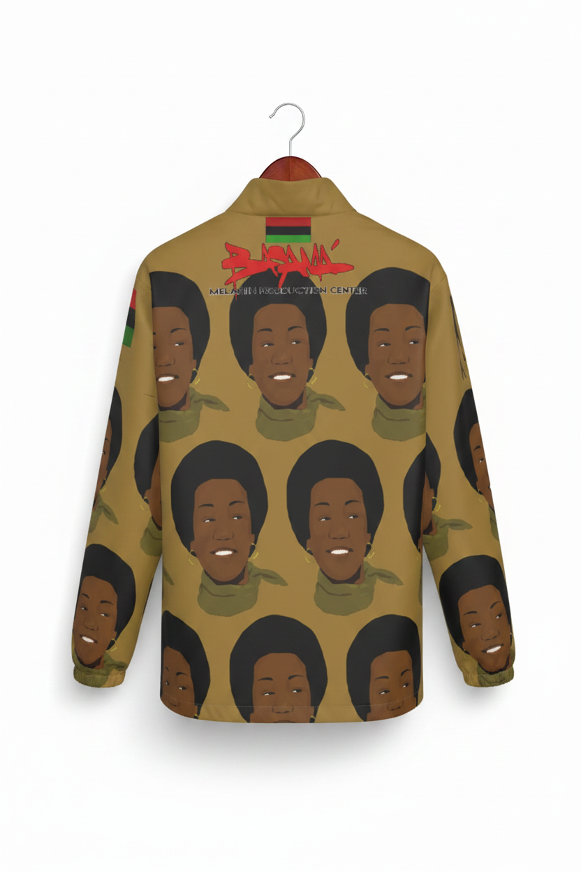 Dr Frances Cress Welsing Windbreaker - Back White Hanger Editorial