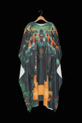 Many Budhas — Faux Silk Kaftan