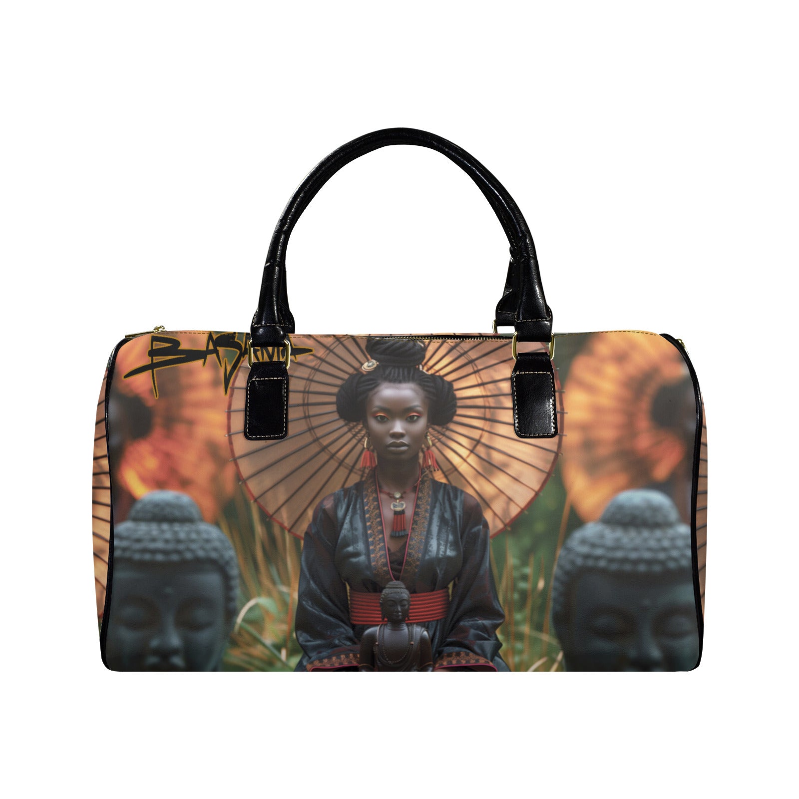 With the Budhas — Large Leather Bag